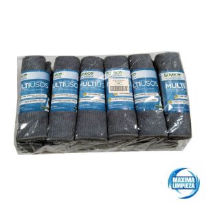 BAYETA MICROFIBRA BASIC GRIS CLARO 35X40 12UD