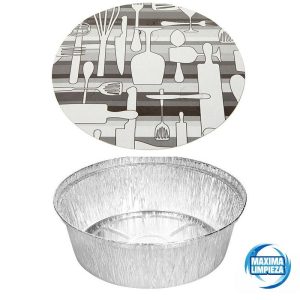 ENVASE ALUMINIO+TAPA B-1420 (POLLO) (100UDS)