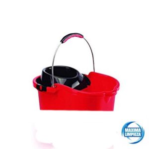 ESCURRIDOR NEGRO CUBO ASA METALICA 16L MAYA