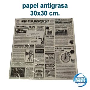 PAPEL ANTIGRASA 40G 30X30 PRENSA BLANC (200U)