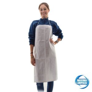DELANTAL SARGA CUERDA ANILLA BLANCO 75X85