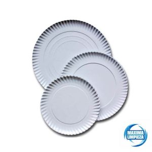 PLATO DE CARTON REDONDO 21CM (250UDS) VM