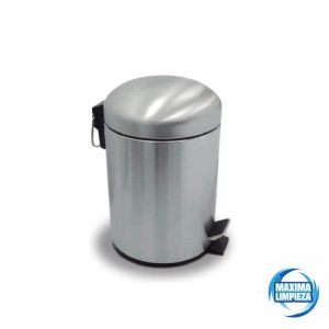 PAPELERA PEDAL ACERO INOX 5L C/CUBO LT