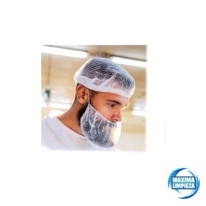 CUBREBARBA POLIPROPILENO BLANCO C/GOMA (1000U)