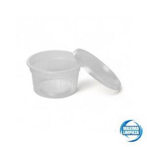 TARRINA PLASTICO TRANSPARENTE 100CC PP (50U)