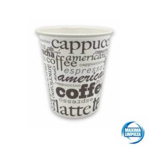 VASO CARTON DECOR 8OZ COFFEE TIME 240CC (50U)