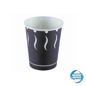 VASO CARTON DECOR 8OZ NEGRO 240CC (50U)