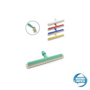HARAGAN PLASTICO VERDE 55CM DOBLE GOMA BLANCA