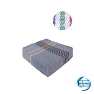 PAÑO ALGODON AZUL 60X60 (12UDS) HB