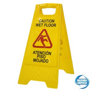 SEÑAL SUELO MOJADO CASTELLANO-INGLES PP