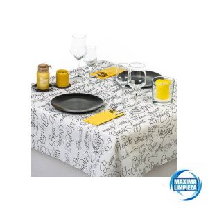 MANTEL 100X100 BLANCO BUEN PROVECHO(400U)