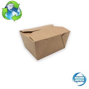 RECIPIENTE CARTON KRAFT 21OZ 640ML (50UNID)
