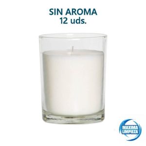 VELA VASO CRISTAL CILINDR GRANDE S/OLOR (12U)